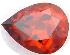 Pear Hessonite gemstone, orange garnet, exclusive loose faceted hessonites, hessonite shopping