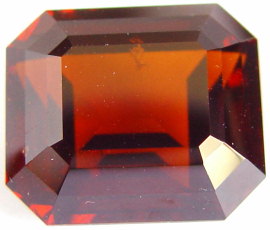 Emerald cut Hessonite gemstone, orange garnet, exclusive loose faceted hessonites, hessonite shopping