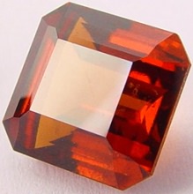 Octagon Hessonite gemstone, orange garnet, exclusive loose faceted hessonites, hessonite shopping