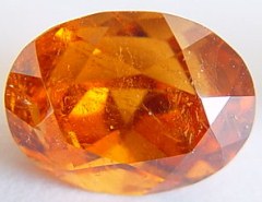 3.46 carats oval spessartite garnet gemstone, orange garnet, exclusive loose faceted spessartine garnets, gemstones shopping
