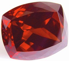 50.30 carats cushion spessartite garnet gemstone, orange garnet, exclusive loose faceted spessartine garnets, gemstones shopping