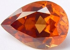 6.16 carats pear Malaya garnet gemstone, orange garnet, exclusive loose faceted malaya garnets, pyrope spessartite shopping