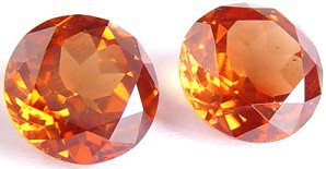 8.18 carats pair round Malaya garnet gemstone, orange garnet, exclusive loose faceted malaya garnets, pyrope spessartite shopping