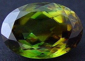 Faceted Chrome Sphene GGGems