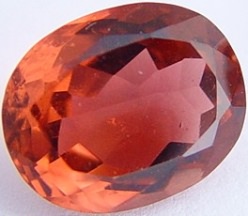 Peach oval tourmaline gemstone, exclusive loose faceted tourmalines, Madagascar gemstones shopping