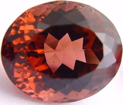 Peach tourmaline gemstone, exclusive loose faceted tourmalines, Madagascar gemstones shopping