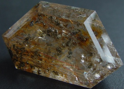 30 grams rutilated quartz gemstone, transparent gems rutile needles aquatic chlorite landscape, exclusive loose faceted quartz, gemstones shopping