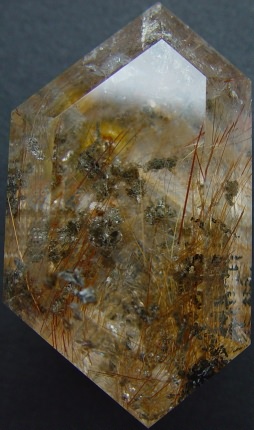 30 grams rutilated quartz gemstone, transparent gems rutile needles aquatic chlorite landscape, exclusive loose faceted quartz, gemstones shopping